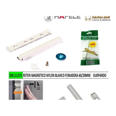 Reten magnetico nylon blanco p /madera 60/2omm - SKU 500.11.073