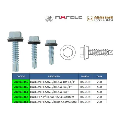 Tornillo autorroscante para madera aglomerada cincado amarillo - SKU 700.03.359