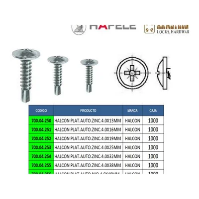 Tornillo cabeza avellanada para carpinteria y tabiqueria - SKU 700.04.251