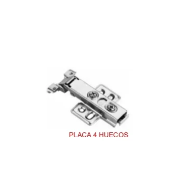 Bisagra alum. neumatic. placa 4 huecos (lateral / central / interior) - SKU 100.01.403