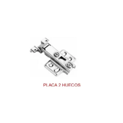 Bisagra alum. placa 2 huecos (lateral / central / interior) - SKU 100.01.400