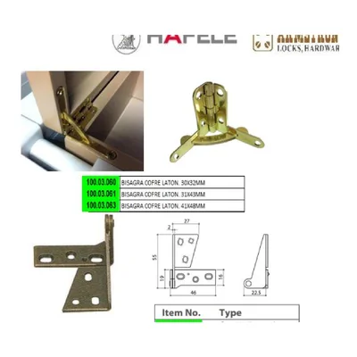 Bisagra cofre latok 31x43mh - SKU 100.03.060