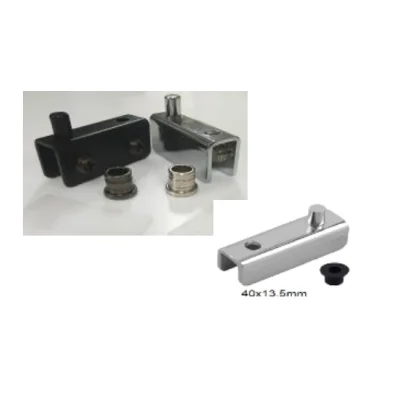 Bisag. crist. c/sl 40x20mm / 40x13.5mm (cromo / negro) - SKU 100.02.015
