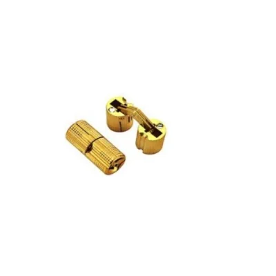 Bisagra invis. laton cilíndrica (9.5x8mm a 15.5x14mm) - SKU 100.01.103