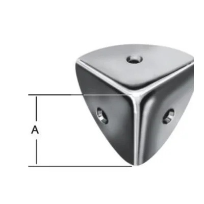 Cantonera esférica triaxial redondeada para esquinas de cajas y baúles (kugelecke) - SKU 500.19.100