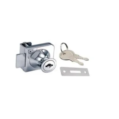 Cerradura cristal simple cromo - SKU 300.02.001