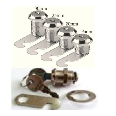 Cerradura lengüeta niquel (16mm, 20mm, 25mm, 30mm — 90° / 180°) - SKU 300.01.013
