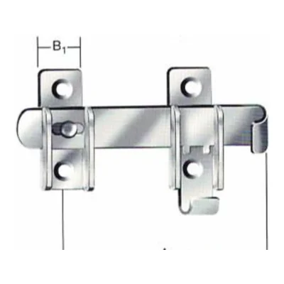 Cerrojo pasador plano de sobreponer con portacandado en acero 120x27mm - SKU 500.12.230
