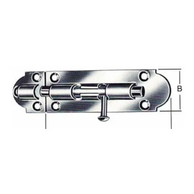 Cerrojo pasador tubular redondeado de sobreponer en acero zincado (rundriegel) - SKU 500.12.239