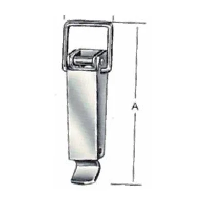 Cierre de palanca broche tensor plano (acero / sus 304 — 55x23mm y 74x30mm) - Vista 1