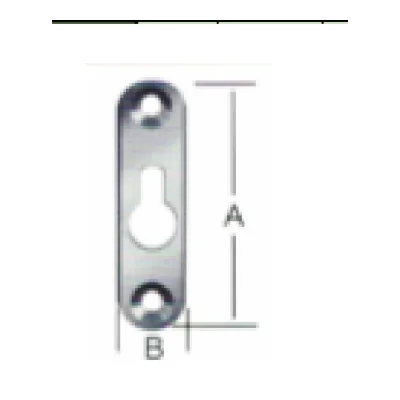 Colgador plano tipo cerradura para muebles y cuadros en acero 60x16mm esp. 3mm - SKU 500.03.327