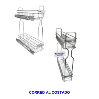 Condimentero c.lento h500mm corred. al costado (cro y sus304 - 150 / 200) - SKU 600.01.034