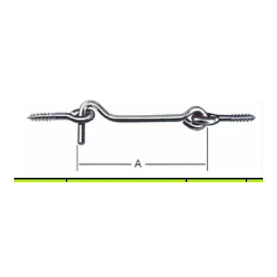 Gancho retenedor de viento para ventana y contraventanas con cáncamos en acero - SKU 500.12.209