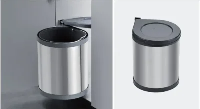 Basurero extraíble de inox 14l 400mm - SKU SL-BASUEXTINO-KOV