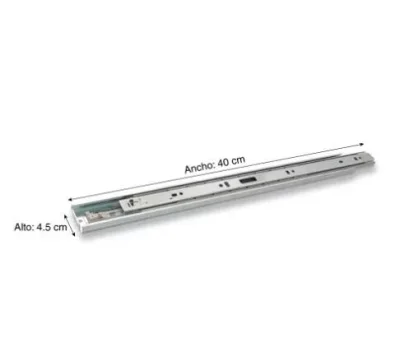 Corredera push 400mm (16") - SKU SL-CORRPUS400-GY