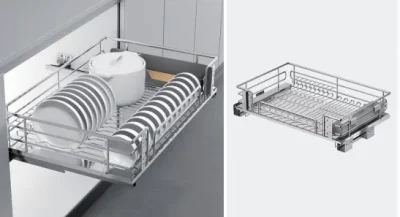 Organizador para cajón extraíble acero 700mm 2 piezas - SKU SL-ORGACAJEXT-KOV