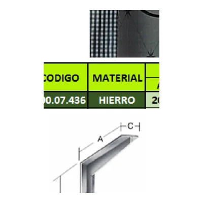 Ménsula escuadra embutida para carga pesada en acero galvanizado 300x400mm 400kg - SKU 500.07.447