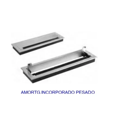 Pasacable c.lento plata 96mm amortig. incorporado pesado (300 a 600mm) - SKU 600.02.058