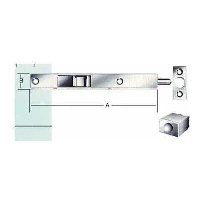 Pasador de embutir de palanca abatible para canto de puerta en acero bicromatado (kantriegel) - SKU 500.12.250