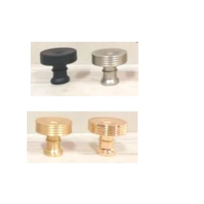 Perilla circular estriada 25mm / 32mm (negro mate / niq.cepillado mate / oro cepillado / oro brillante) - SKU 900.03.226