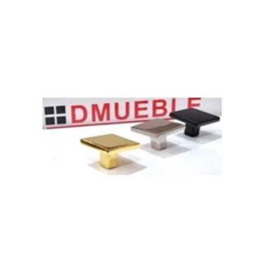 Perilla cuadrada 30mm (negro mate / niq.cepillado mate / oro pulido) - SKU 900.03.068