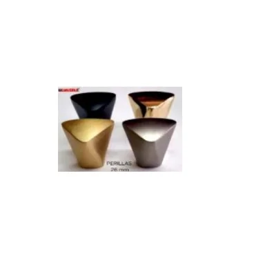 Perilla geométrica cónica 26mm (negro mate / niq.cepillado mate / oro / oro cepillado) - SKU 900.03.258