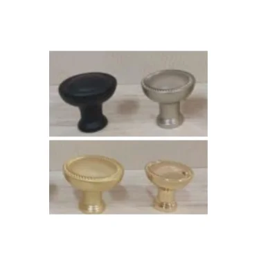 Perilla hongo canto estriado (negro / níquel / oro cep. / oro brill. 25mm-32mm) - SKU 900.03.190