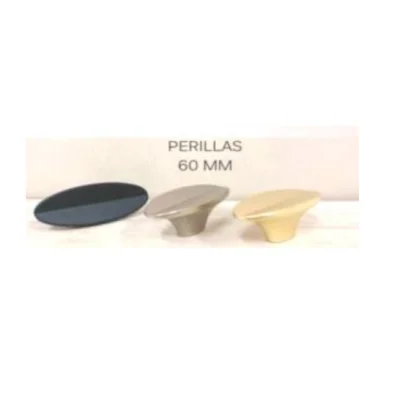 Perilla ovalada inclinada 60mm (negro mate / niq.cepillado mate / oro cepillado / oro brillante) - SKU 900.03.257
