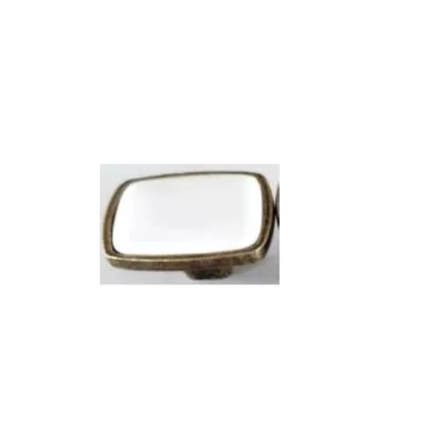 Perilla rectangular con inserto cerámico (negro mate / bronce ant. oscuro) - SKU 900.03.202