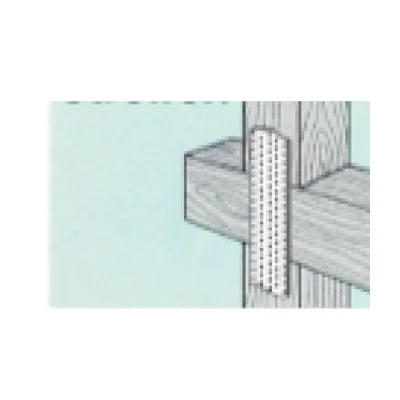Placa conectora estructural plana multiperforada acero zincado largo 1250mm esp. 2.0mm (ancho 60mm a 140mm) - Vista técnica secundaria