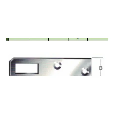 Pletina colgador plana ranurada para cuadros y muebles en acero bicromatado - SKU 500.07.500