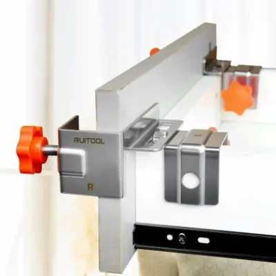 Abrazadera 2 en 1 para tapa de cajón y corredera ac. inox. - Vista técnica secundaria