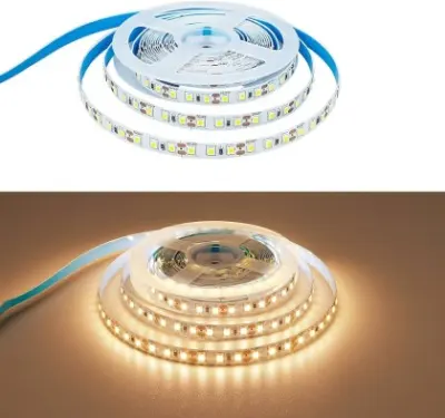 Cinta led cálida medio 12v 5mt - 120 leds - SKU LML-022