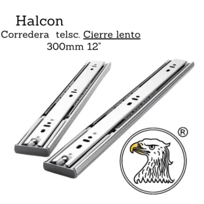 Corredera telsc. cierre lento 1.0*1.2mm 300mm 12" - SKU EBC80