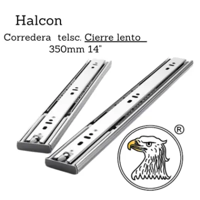 Corredera telsc. cierre lento 1.0*1.2mm 350mm 14" - SKU EBC74