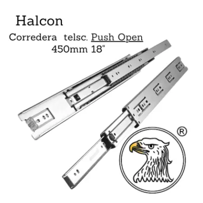 Corredera telsc. push open 1.0*1.2mm 450mm 18" - SKU EBC59
