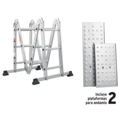 Escalera múltiposición 16 peldaños tipo i - Vista técnica secundaria