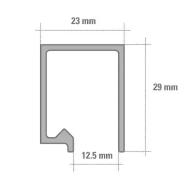 Riel pl-2550 al 2 mt - SKU 2550-2M
