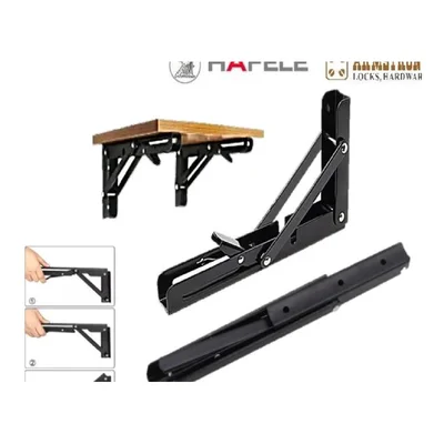 Soporte acero wultif negro 200/ x par - SKU 500.07.043