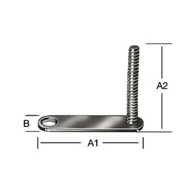 Soporte escuadra con espiga roscada acero esp. 3mm (40/40x15mm y 55/60x20mm) - SKU 500.02.345