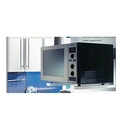 Soporte extensible telescópico para microondas y hornos en acero 290-450mm (par) - Aplicación de cocina con horno microondas