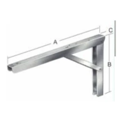 Soporte ménsula plegable abatible de alta carga para mesas y repisas en acero 200kg - SKU 500.07.434
