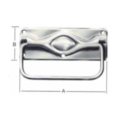 Tirador asa plegable de sobreponer acero 100x35mm esp. 1.0mm - SKU 900.01.803