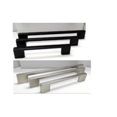 Tirador puente angular 96mm / 128mm / 160mm (negro mate / niq.cepillado mate) - SKU 900.01.839
