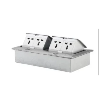Toma mesa 4univ. 120*220mm (blan/plata / blan/neg.) - SKU 600.02.218