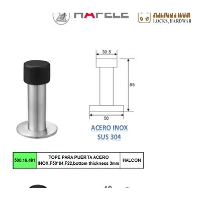 Tope para puerta acero - SKU 500.16.491