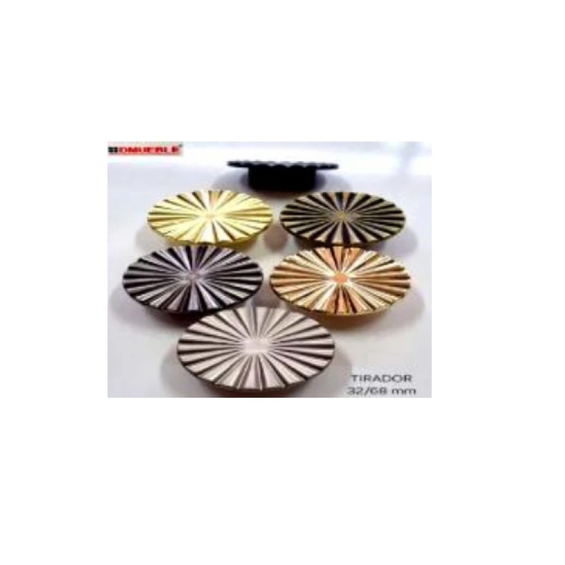 Tirador circular plisado 32/68mm (bronce ant. / negro mate / niq.ant. / niq.cep. / oro brill. / oro cep.) - Código SKU 900.05.1159