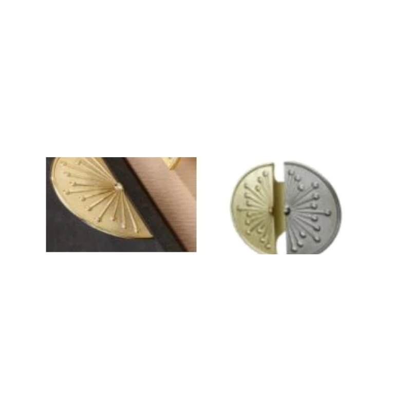 Tirador semicircular abanico 32mm (oro / oro cepillado) - Código SKU 900.05.1456
