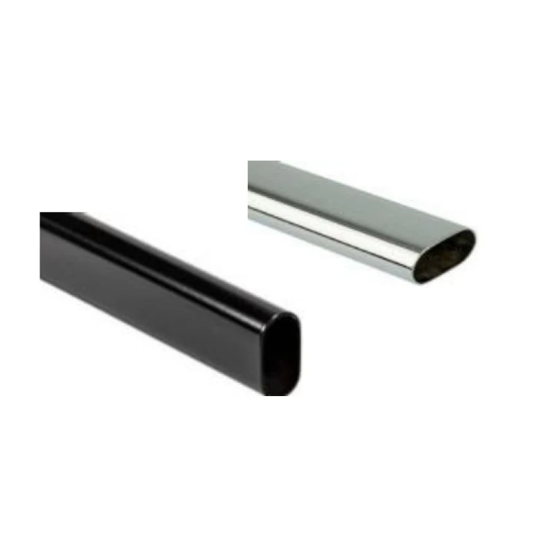 Tubo oval. 0.7mm*3m (cromo / dob.cromo / dob.recub.neg.) - Código SKU 500.02.100